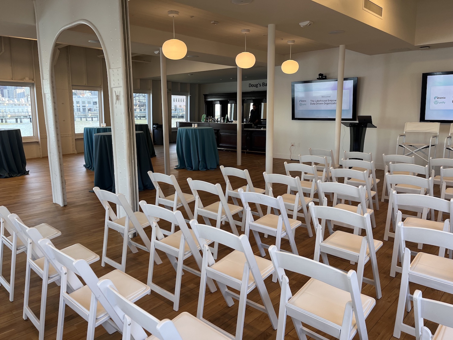 conference center with theater seating plus reception area